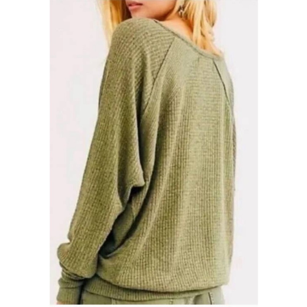 Free People Santa Clara Thermal In Ferngully Green Sz M - Picture 3 of 7